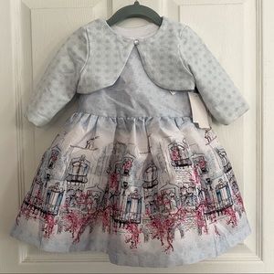 Pippa & Julie Print Dress and Jacket Set